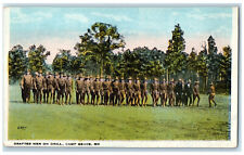 c1920's Drafted Men on Drill at Camp Meade Maryland MD WW1 Antique Postcard picture