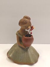 VTG UCTCI Japan Stoneware Beautiful Girl With Pot Of Possies picture