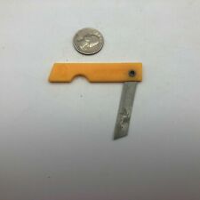 Vtg HAND BRAND Folding Razor Knife Cigarette Cutter Plastic FOB From Keychain () picture