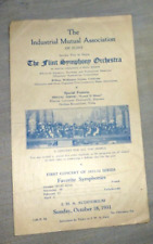 VINTAGE PROGRAM FLINT MICHIGAN SYMPHONY ORCHESTRA FIRST CONCERT 1931 picture