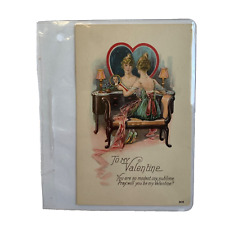 ANTIQUE Early 1900s Valentine's Day Postcard Unused picture
