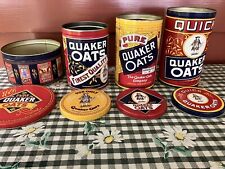 Vintage Quaker Oats Metal Canister Set (Lot of 4), Circa 1992, 1991 picture