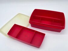Vintage Tuppercraft Tupperware RED 767 Stow-N-Go Craft Storage Hobby Case Box picture