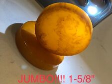 Old marbled eggyolk amber bakelite backgammon 2 JUMBO chips lot 010423aBBZ@G picture