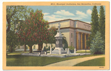 Municipal Auditorium-San Bernardino, California CA-1943 postcard picture