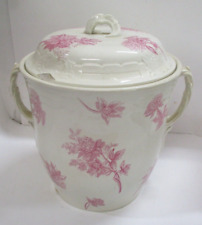 Large Antique Pink Transferware Cache Chamber Pot picture