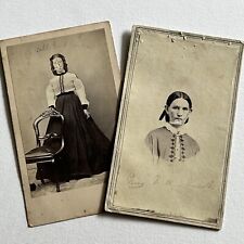 Antique CDV Photograph Beautiful Woman ID Odd Defaced Vendetta Harvard IL picture