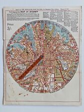 c.1925 The Indicator Map of Sydney Australia, Rare Tourist Street Road Guide Map picture