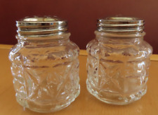 1960’s MCM Anchor Hocking Vintage Small Salt and Pepper Shakers 2-1/4