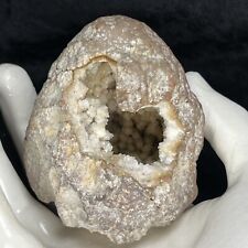 Unique Geode Natural Spirit Milky Quartz Crystal Cluster Rough Mineral Specimen picture