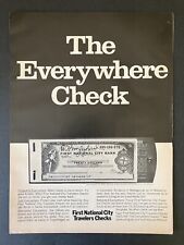 1968 First National City Travelers Checks The Everywhere Check Vintage Print Ad picture