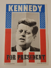 1972 U.S. PRESIDENTS Topps 5 x 7 Minty CAMPAIGN POSTER JOHN F KENNEDY JFK / Card picture