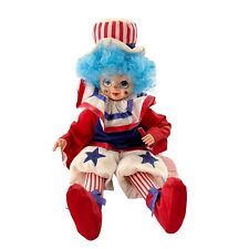 Vtg Retro 1986 Brinns July 4th Calendar Clown Uncle Sams Birthday 15