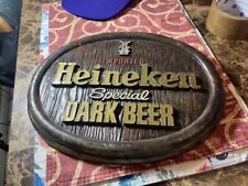 Vintage Imported Heineken Special Dark Beer Sign Foam 10.25