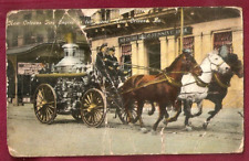 Fire Engine 1913 New Orleans Postcard Poor Condition picture