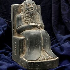 Rare Antique Ancient Egyptian Statue Priest Hori Sitting Throne - Exquisite BC picture