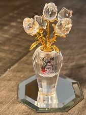 Vintage Swarovski Crystal Memories/Secrets 5 Rose Vase W/Multi Color Crystals picture
