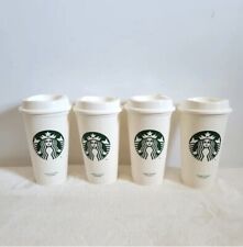 Four (4) Pack NEW Starbucks Hot 16oz Reusable Cups & Lids - Fast  picture