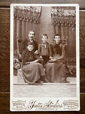 Gothic Style Victorian Family Waterville Minnesota Cabinet Card Vintage Photo picture