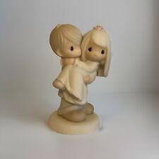 Precious Moments Bless You Two Bride Groom Vintage 1982 Jonathan & David Enesco picture