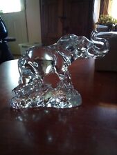 Beautiful: Clear Chrystal Elephant Large 7L x 3w x 6h Figurine Paperweight. picture