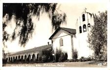 RPPC SANTA INES MISSION near Buellton, CA Solvang c1940s Vintage Postcard picture