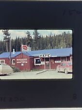 1971 Original 35mm Slide Alaska Roadside Cafe Orange Crush VW Bug Ektachrome picture