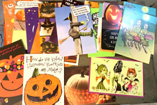Halloween Card Lot 22 CARDS Cats Ghouls Jack-o-Lantern Ghosts Some Risque Cute picture
