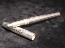 Vintage Montegrappa 300 Series Sterling Silver Chevron Rollerball Ballpoint Pen picture