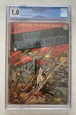 BOY COMMANDOS #4 CGC 1.0 Simon & Kirby WWII Beach Invasion Cover Has Eye Appeal picture
