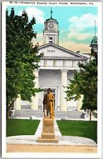 Winchester VA-Virginia, Frederick Country Court House, Historic Vintage Postcard picture