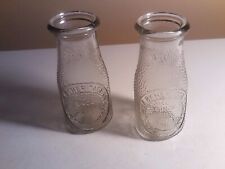 Vintage Dairy Milk By Heritage Company Half Pint Bottle Since 1810 Pebbled Glass picture