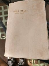 Holy Bible with Helps Thomas Nelson Vintage 1955 White  picture