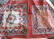 Vintage Bandana Fabric Native Southwest Aztec Handkerchief 6 yd Uncut Cotton  picture