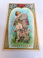 Vintage Valentine's Love Token Postcard picture