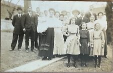 RPPC George Ford Family Men Women Children Vintage Real Photo Postcard 1916 picture