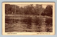 Cresco PA, Lake Jefferson-The Old Inn, Pennsylvania c1927 Vintage Postcard picture
