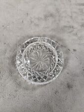 Vintage Heavy Czech Crystal Ashtray Cut Pinwheel Design 4