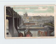 Postcard High Level & Swing Bridges Newcastle-on-Tyne England picture