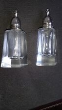 VINTAGE SET OF RAIMOND STERLING SILVER TOPPED DIAGONAL SALT AND PEPPER SHAKERS picture