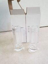 Lot of 2 - K&K Interiors 17124A-2 6.25 Inch Prism Cut Crystal Bud Vase picture