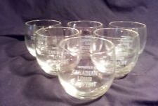 6 Vintage Canadian Lord Calvert Whisky Old Fashioned Rocks Bar Glasses COOL picture