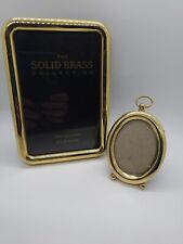 2 Vintage Brass Photo Frames Small  picture