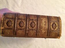 Very Old Brass & Leather Bound Photo Album picture