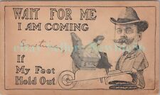 Northport LI NY - HANDMADE COMIC WAIT FOR ME - 1903 PMC Postcard Postal Card picture