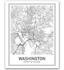 Washington DC Map Washington DC Poster Washington Map Print City Map Posters Min picture