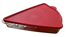 Tupperware Keep N Heat Microwavable Pizza Slice Storage Container Lunch Box Red picture