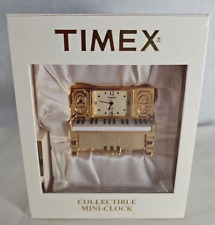 Timex Collectible Mini-Clock Gold Tone Piano TMX338 Open Box Sold 