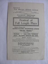 1947 BRITISH DRAMA LEAGUE Hedda Gabler Kerwin Players Mottingham Henrik Ibsen picture