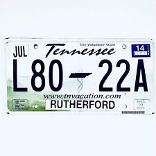 2014 United States Tennessee Rutherford County Passenger License Plate L80 22A picture